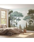 Fresque Côte d'Azur Vert de Gris - 150x305 cm