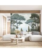 Fresque Côte d'Azur Vert de Gris - 150x305 cm