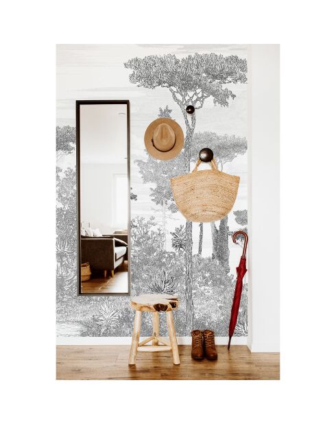 Fresque Forêt de pins Forêt de pins Grigio Umbro - 150x305 cm