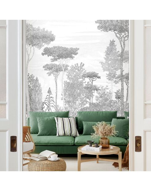 Fresque Forêt de pins Forêt de pins Grigio Umbro - 150x305 cm