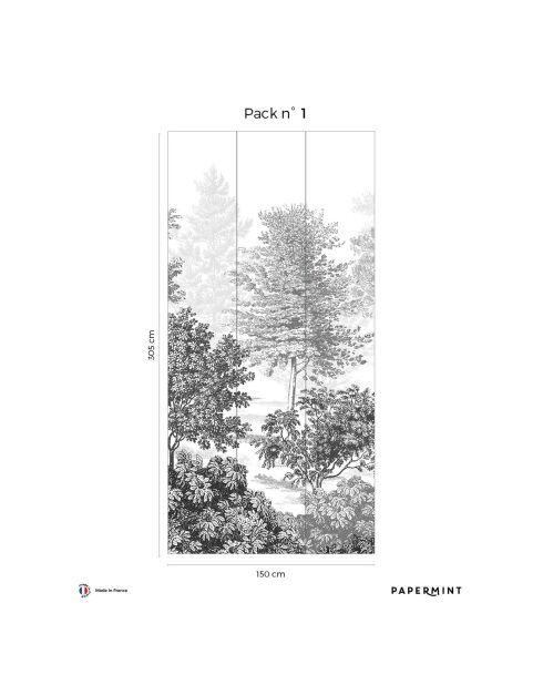 Fresque In the woods In the Dullness - 150x305 cm