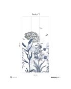 Fresque Jardin Anglais Bleu Givré - 150x305 cm