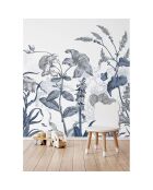 Fresque Jardin Anglais Bleu Givré - 150x305 cm