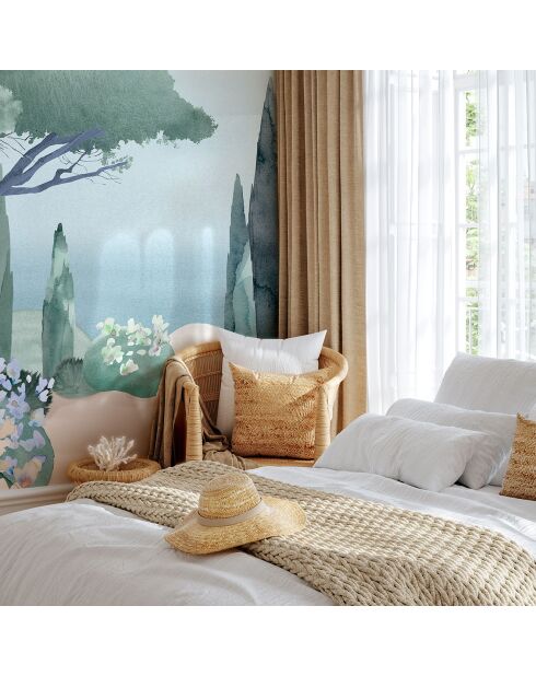 Fresque La Mer Bleu Lagon - 150x305 cm