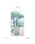 Fresque La Mer Bleu Lagon - 150x305 cm