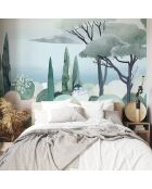 Fresque La Mer Bleu Lagon - 150x305 cm