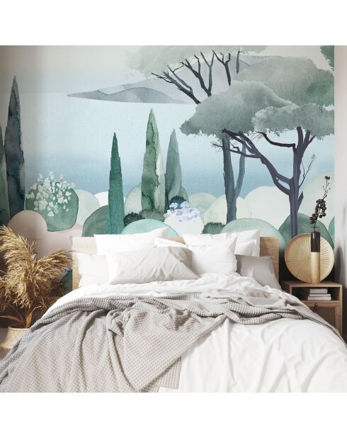 Fresque La Mer Bleu Lagon - 150x305 cm