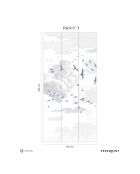 Fresque Les Oiseaux Blue Woad - 150x305 cm