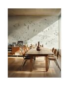 Fresque Les Oiseaux vert de gris - 150x305 cm