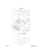 Fresque Les Oiseaux Yellow ochre - 150x305 cm