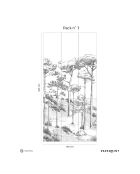 Fresque Les Pins Basalte - 150x305 cm