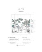 Fresque Les Pins Vert - 150x305 cm