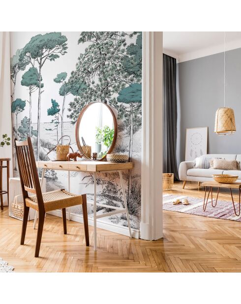 Fresque Les Pins Vert - 150x305 cm