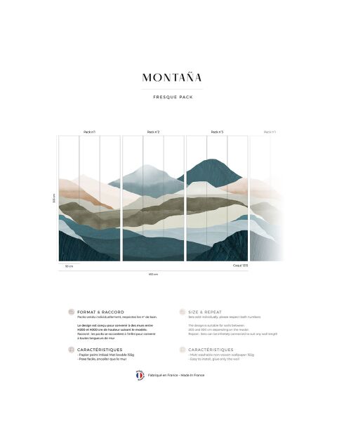 Fresque Montaña Caqui - 150x305 cm