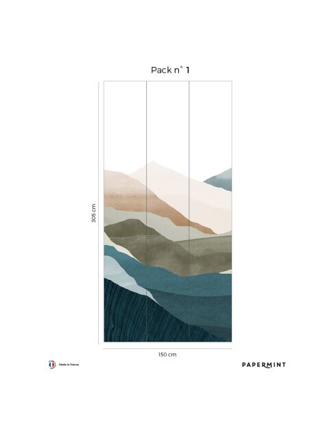 Fresque Montaña Caqui - 150x305 cm