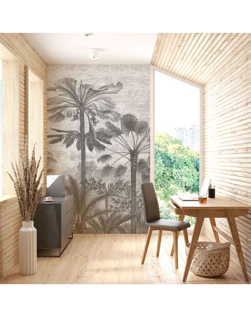 Fresque Palmeraie Greyness - 150x305 cm