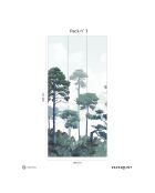 Fresque Pinewood Pine Blue - 150x305 cm