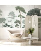 Fresque Pinewood Pine Green - 150x305 cm