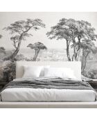 Fresque Saint Tropez Grisaille - 150x305 cm