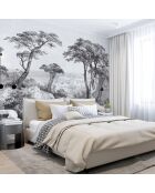 Fresque Saint Tropez Grisaille - 150x305 cm