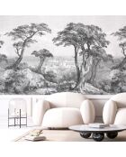 Fresque Saint Tropez Grisaille - 150x305 cm