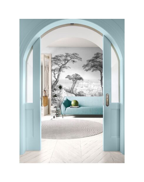 Fresque Saint Tropez Grisaille - 150x305 cm