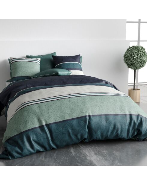 Parure housse de couette Antika bleu/vert