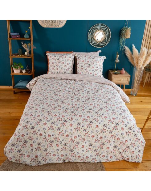 Parure housse de couette Denia blanche - 240x220 cm