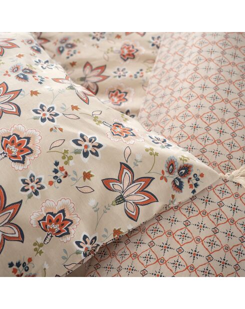 Parure housse de couette Denia blanche - 240x220 cm