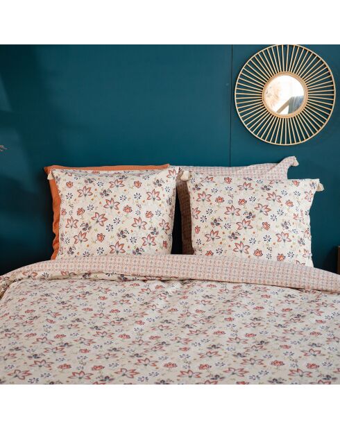 Parure housse de couette Denia blanche - 240x220 cm