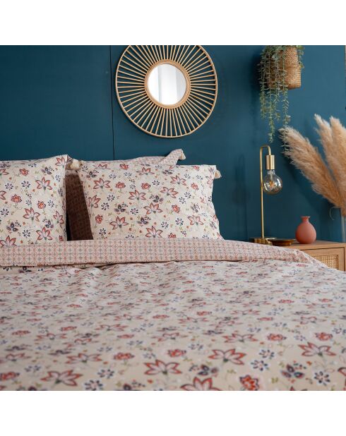 Parure housse de couette Denia blanche - 240x220 cm