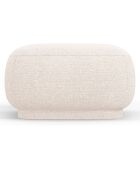 Pouf Linden Chenille beige clair - 65x65x39 cm
