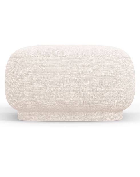 Pouf Linden Chenille beige clair - 65x65x39 cm