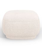 Pouf Linden Chenille beige clair - 65x65x39 cm