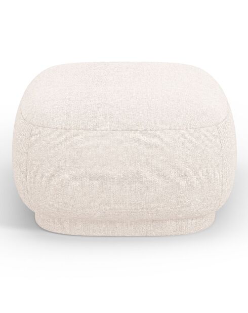 Pouf Linden Chenille beige clair - 65x65x39 cm