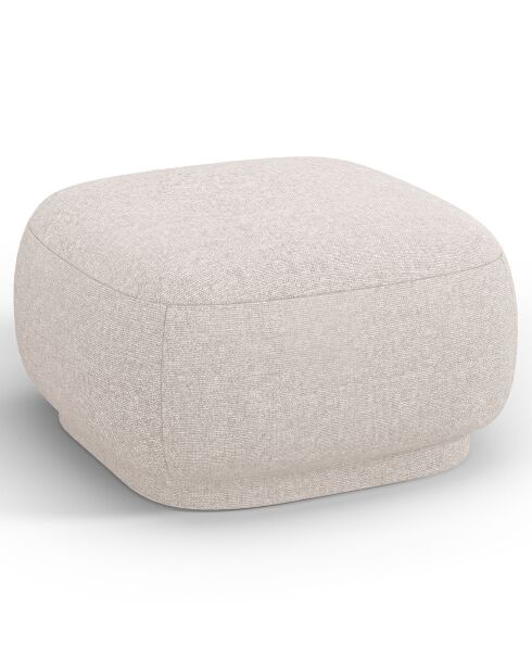 Pouf Linden Chenille beige - 65x65x39 cm