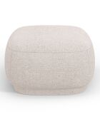 Pouf Linden Chenille beige - 65x65x39 cm