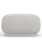 Pouf Linden Chenille argenté chiné - 65x65x39 cm