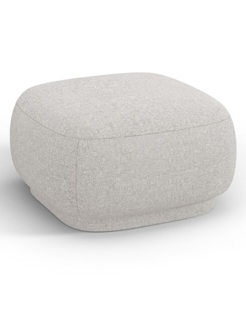 Pouf Linden Chenille argenté chiné - 65x65x39 cm