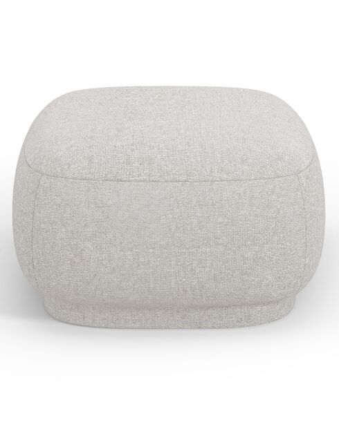 Pouf Linden Chenille argenté chiné - 65x65x39 cm
