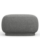 Pouf Linden Chenille gris foncé - 65x65x39 cm