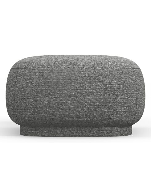 Pouf Linden Chenille gris foncé - 65x65x39 cm