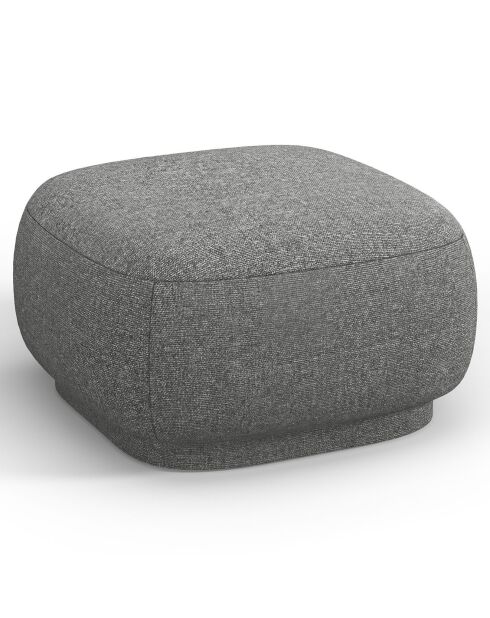 Pouf Linden Chenille gris foncé - 65x65x39 cm