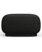 Pouf Linden Chenille noir - 65x65x39 cm