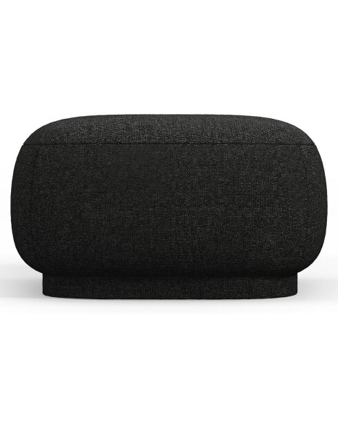 Pouf Linden Chenille noir - 65x65x39 cm
