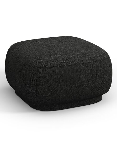 Pouf Linden Chenille noir - 65x65x39 cm