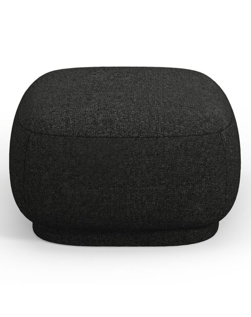 Pouf Linden Chenille noir - 65x65x39 cm
