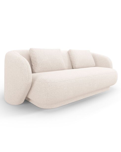 Canapé Linden Chenille 2 Places beige clair - 169x102x72 cm