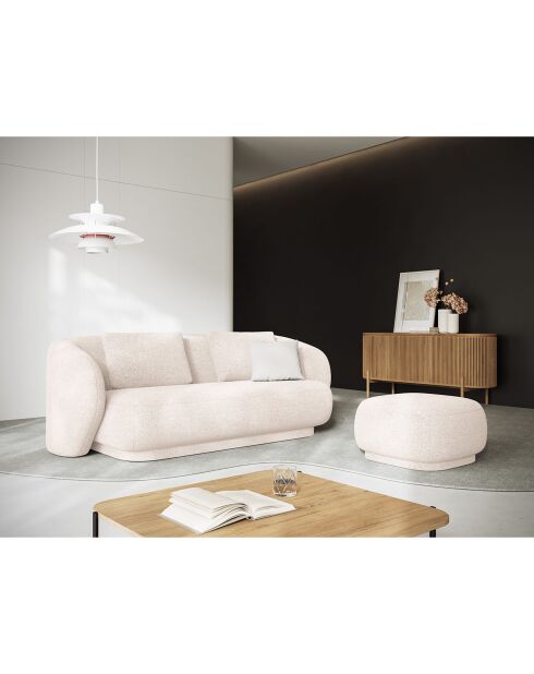 Canapé Linden Chenille 2 Places beige clair - 169x102x72 cm