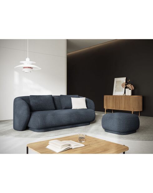 Canapé Linden Chenille 2 Places bleu - 169x102x72 cm